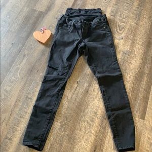 Black skinny full panel jeans